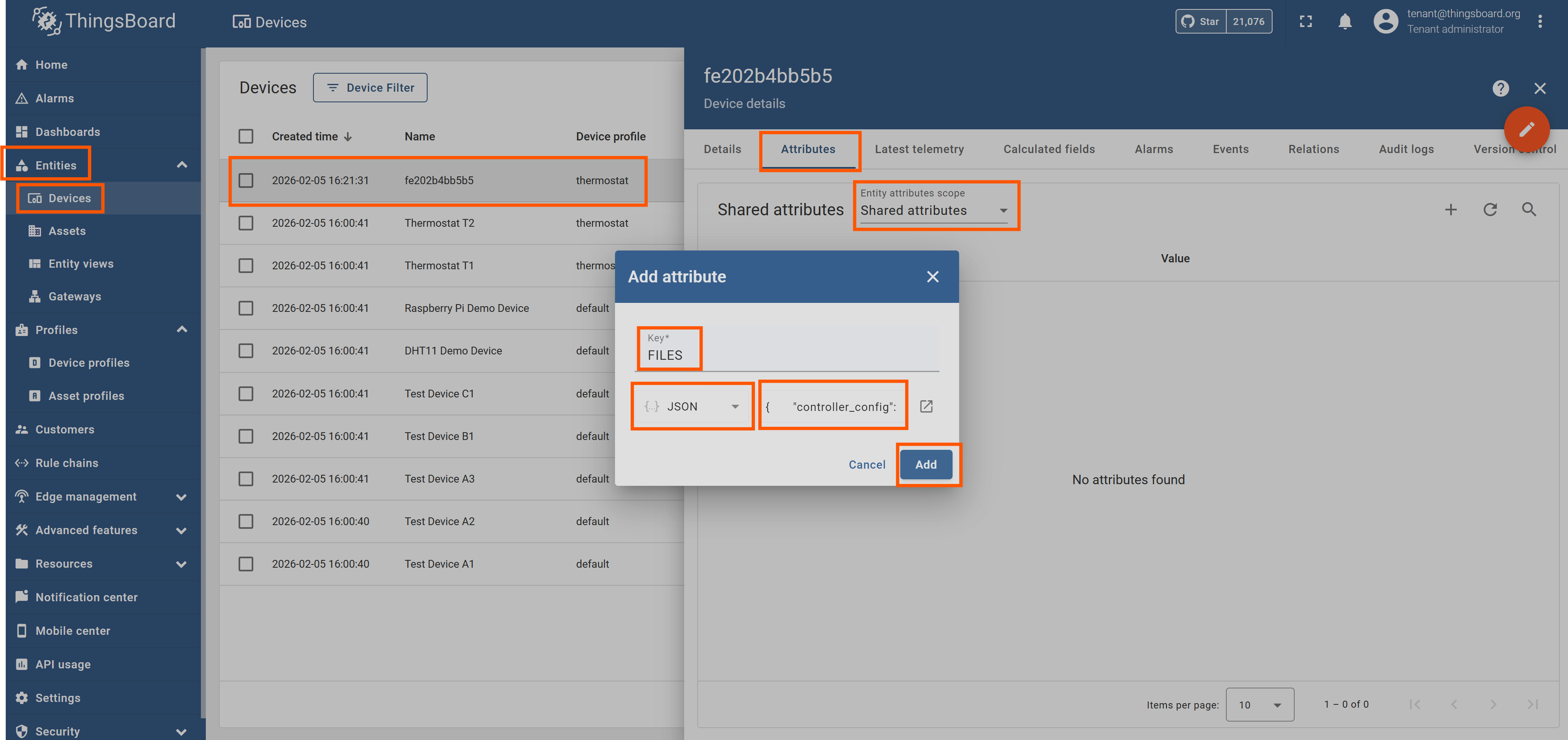 Add shared "FILES" attribute to example device